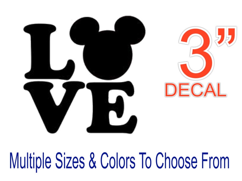 Disney Mickey Minnie Kiss Decal Vinyl Sticker Car Window Wall Cute Walt Love