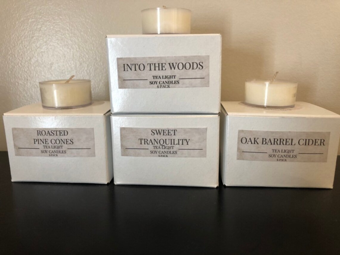 SCENTED Tea Light Soy Wax Candles Etsy