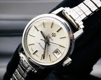 1969 Zodiac "472-372" Automatic, Self-winding Ladies Round Silver Watch, Vintage Expansion Bracelet, Heirloom