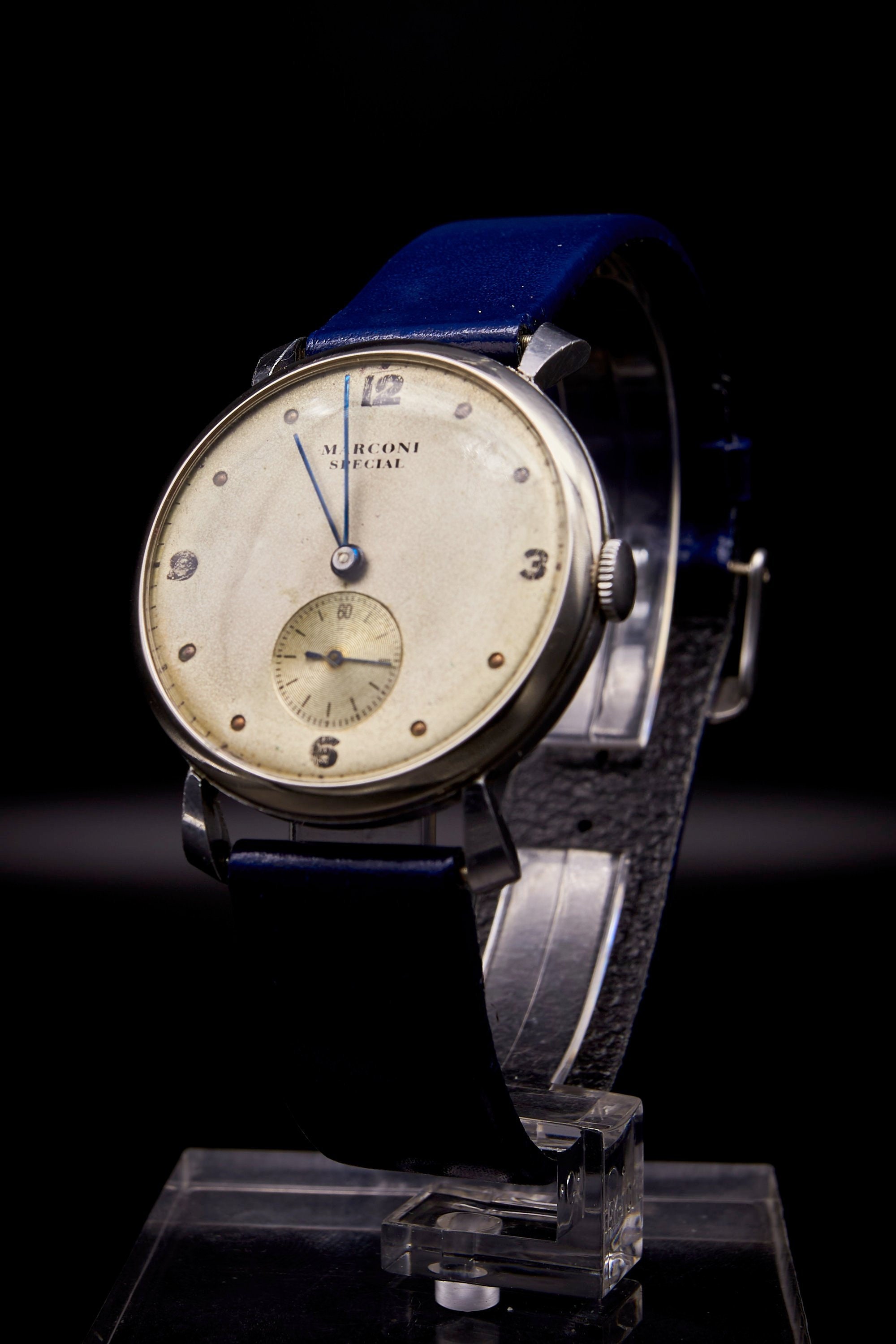 Classy 1930s Rolex Marconi Special 10 1 2 Stainless Steel Case