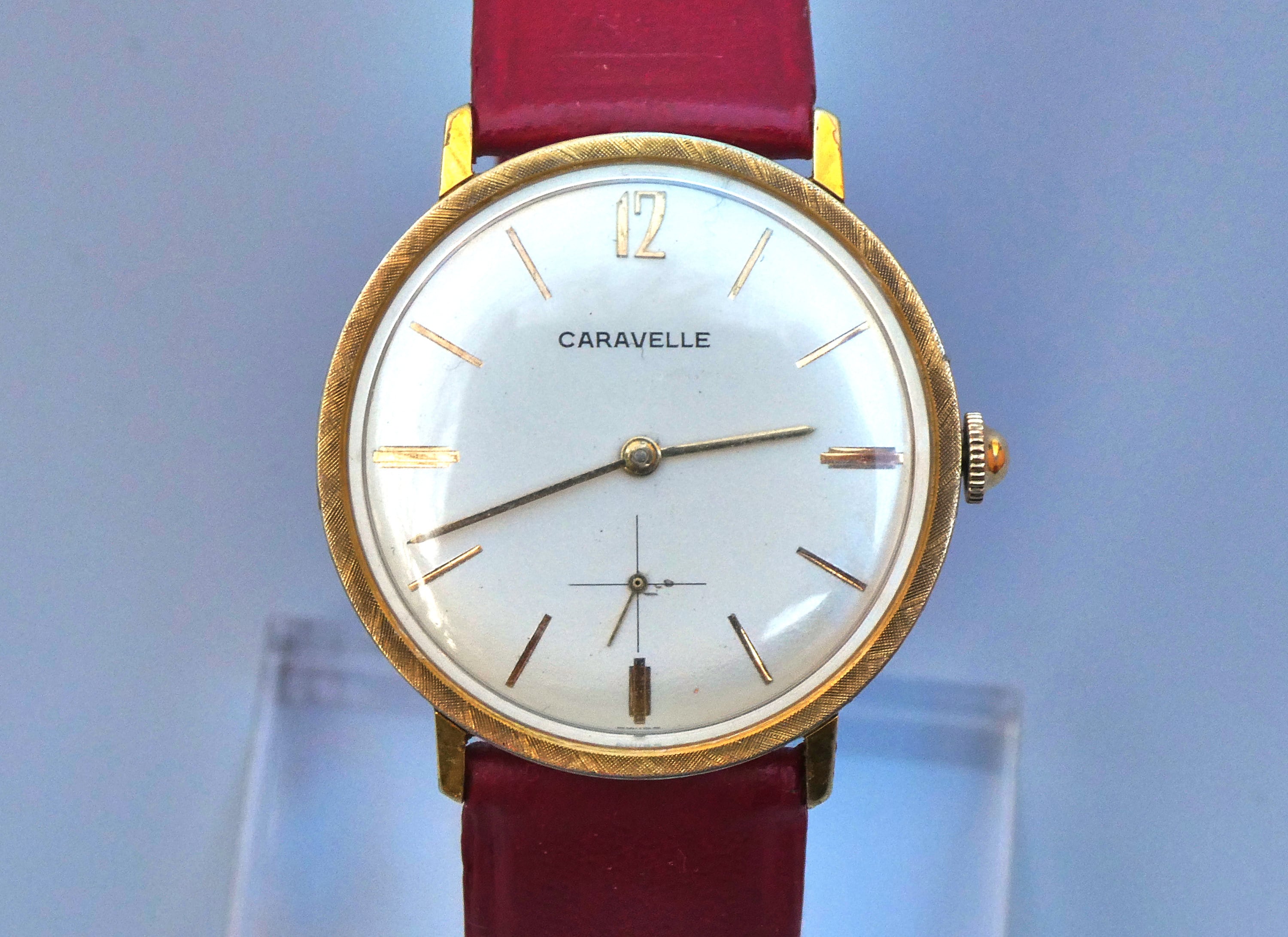 Vintage 1960s BULOVA Caravelle mens mechanical wristwatch fully