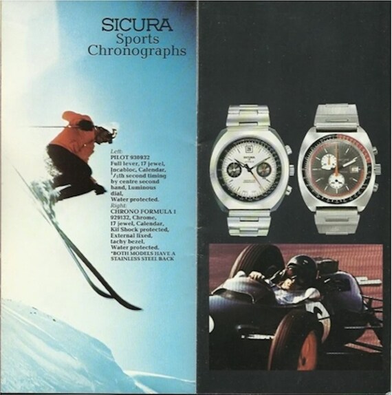 1973 Sicura Men's Large Sports Chronograph Mechan… - image 8