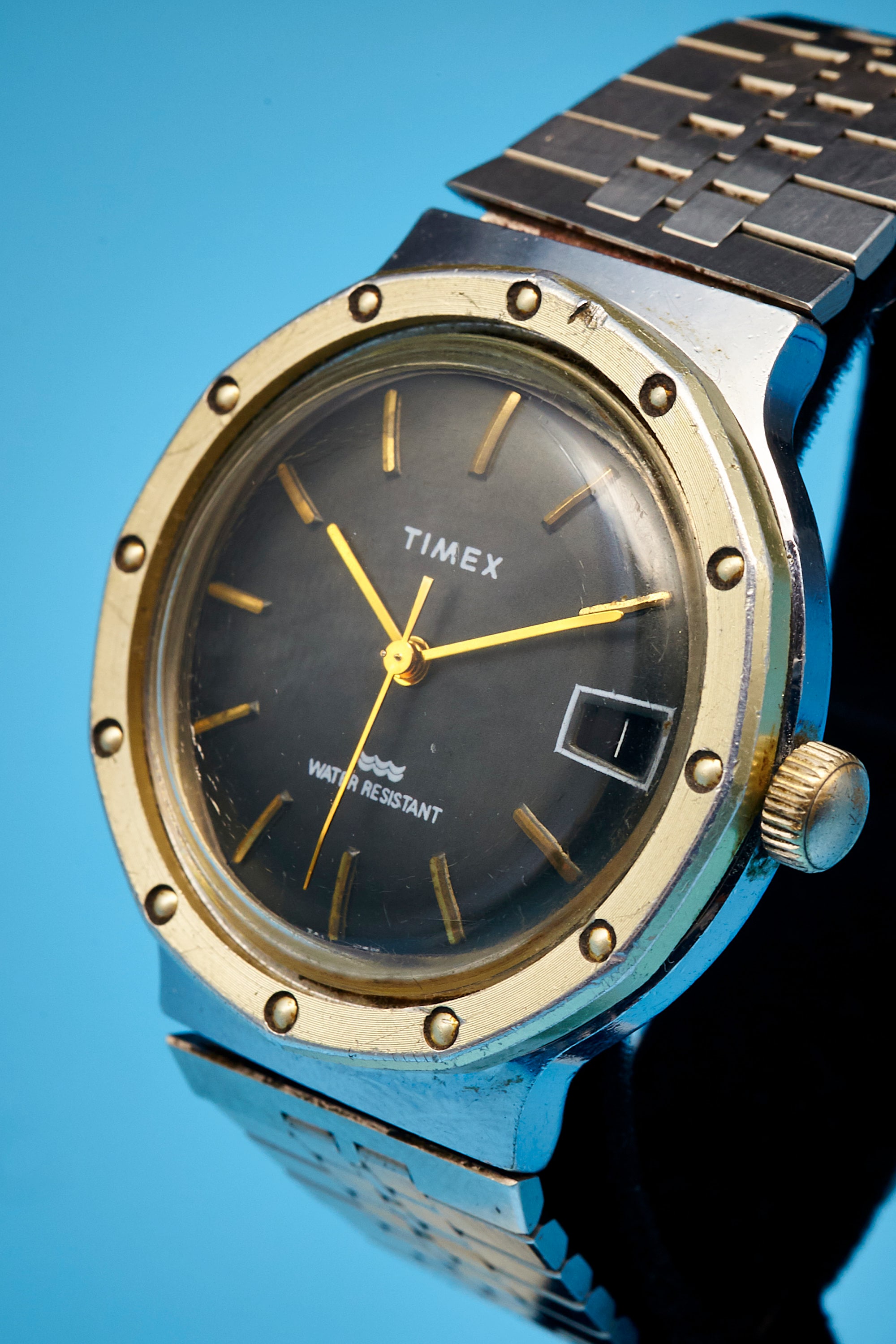 Restored Men's/Unisex Vintage 70s British Timex Sports Watch • Big 39mm  Case • Mid Century Modern • Stainless Steel • Choice of Watchbands