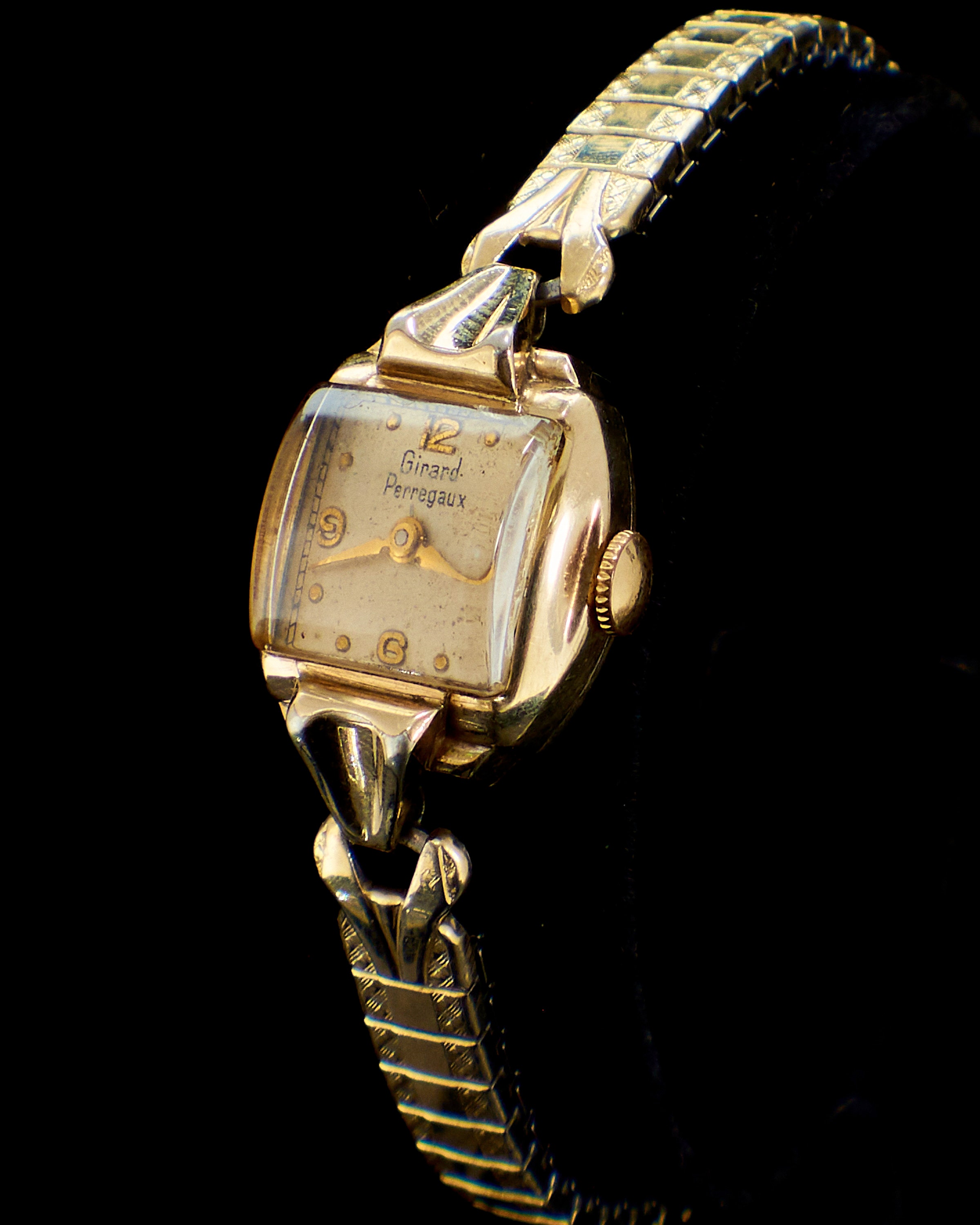 1950s Girard Perregaux Antique Cocktail Watch Gold Estate Jewelry