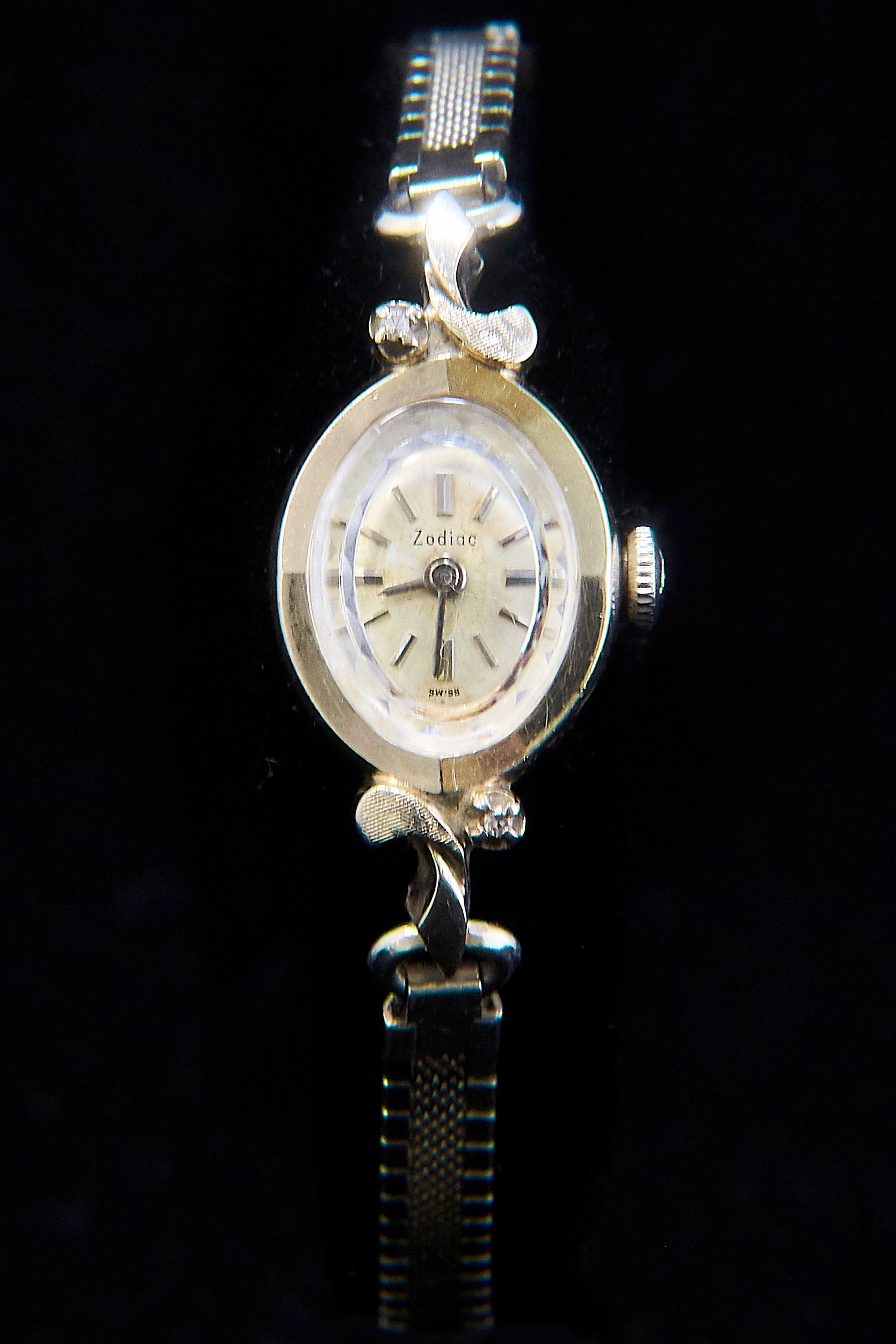 Solid Gold Zodiac Cocktail Watch Solid 14k Gold Bracelet Watch