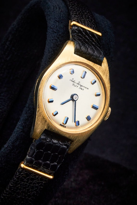 1970s Jules Jurgensen 18k Brushed Yellow Gold Mec… - image 3