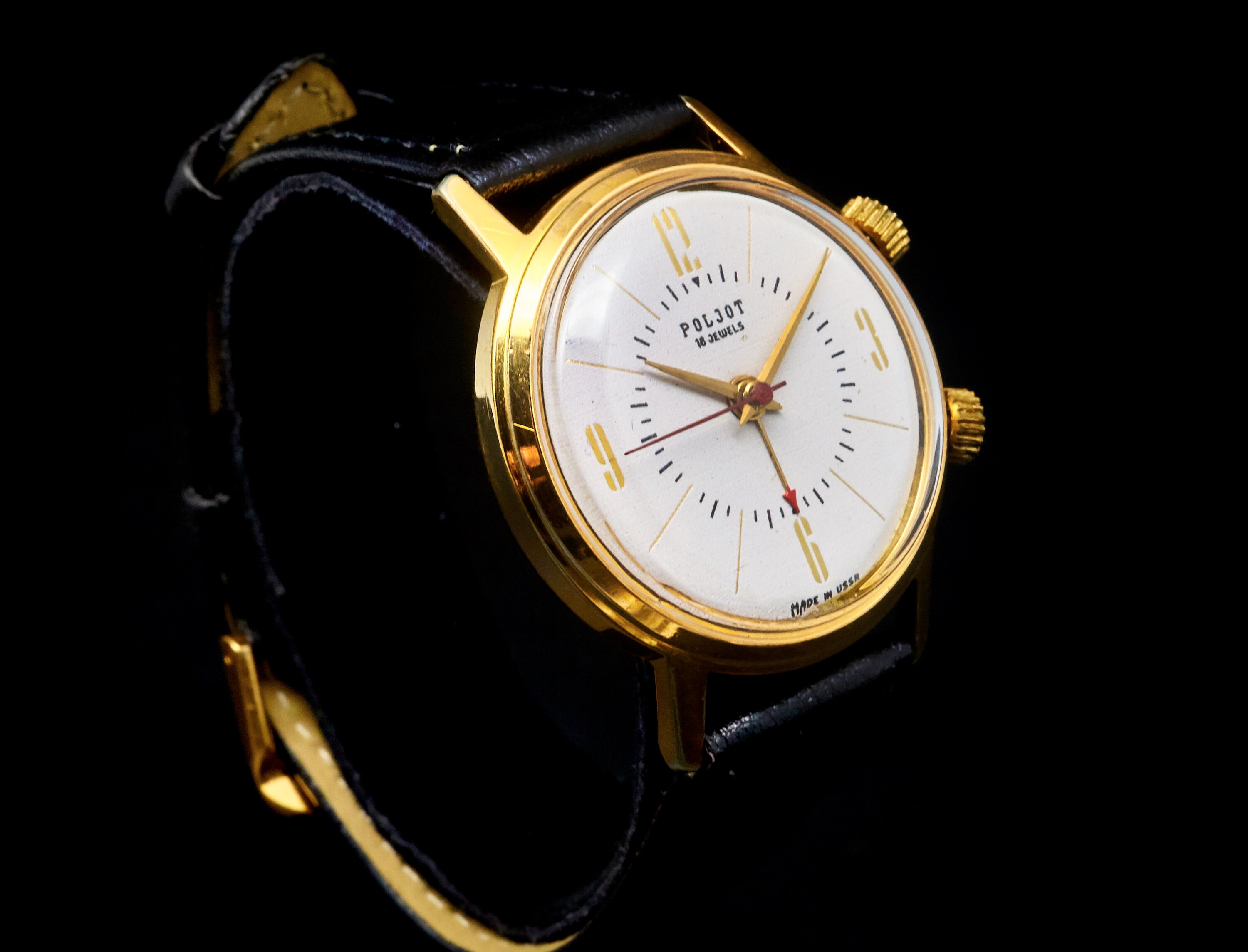 SMUGGLED Soviet Era Watch mechanical ALARM 1960s Poljot Signal