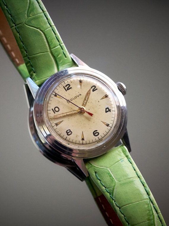 1950 Bulova "Watertite F" Military Style Men's Me… - image 1