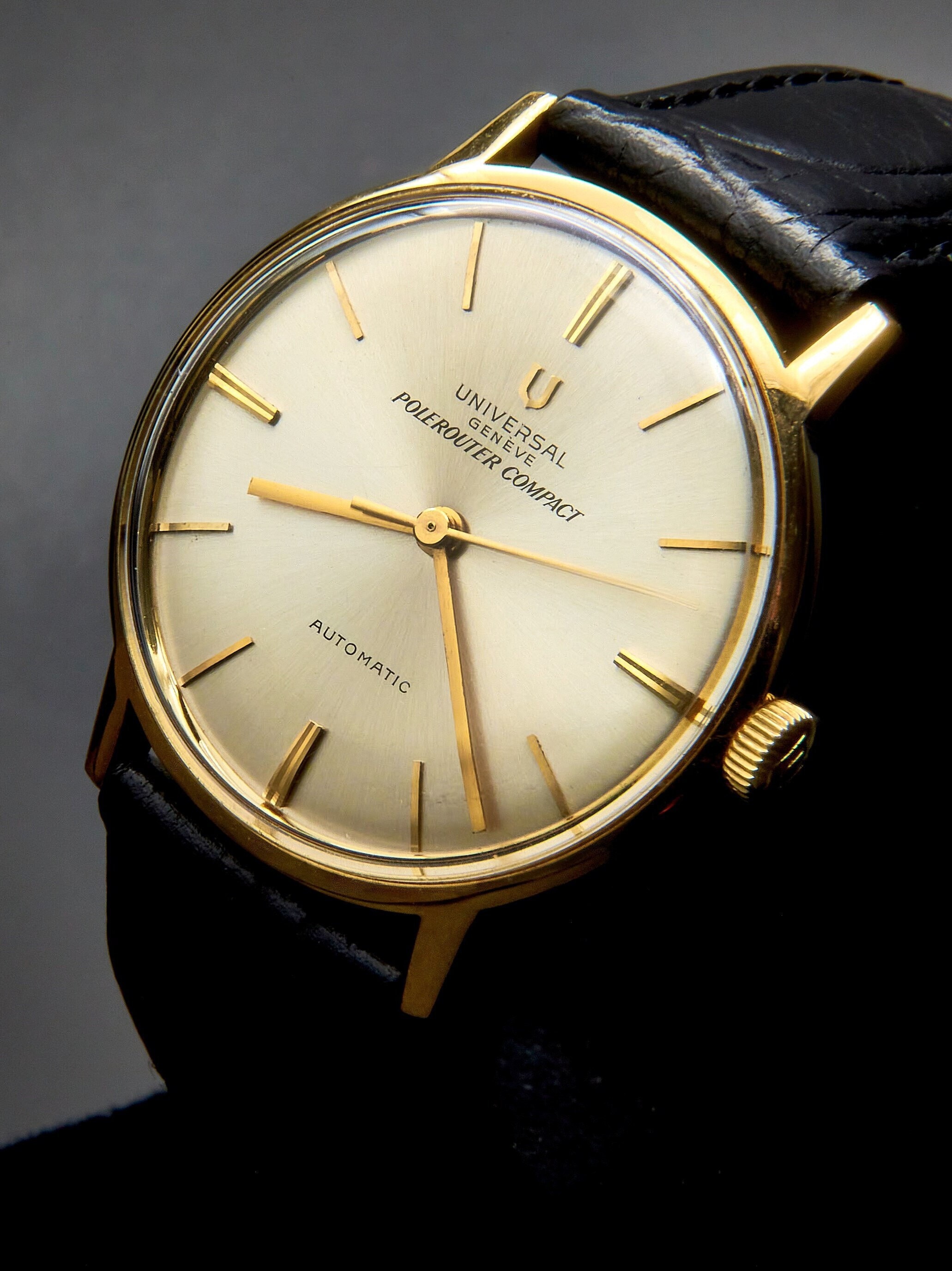 1960s Universal Geneve SA Mens Watch Universal Geneve Polerouter Military Watch solid 18k Gold Automatic Tonneau Watch Vintage Style Watch Etsy Canada