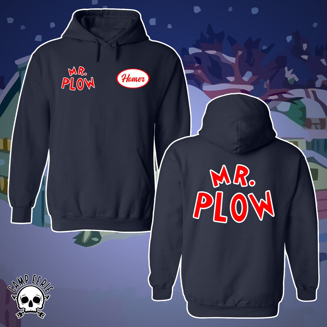 Mister Snow Plow Pullover Hoodie Etsy