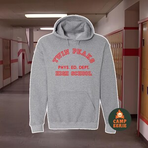 Sudadera con capucha de Twin Peaks Phys Ed (grafito jaspeado)