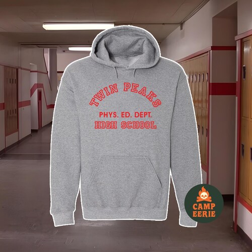 Sweat à capuche Twin Peaks Phys Ed (Graphite chiné)