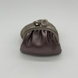 Leder Minigeldbörse // Miniclip // Retro // kleines Portemonnaie // Little Tiny Wallet // handmade
