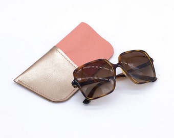 Sunglasses case made of genuine leather, handmade, glasses case made of leather, leather case for glasses, glasses case, glasses bag, handcrafted