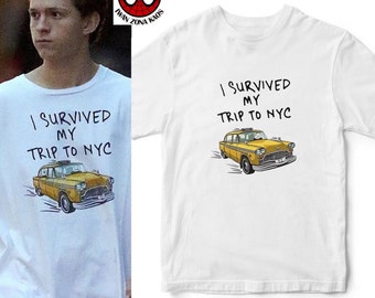 t-shirt spiderman i survived my trip to nyc peter parker / marvel