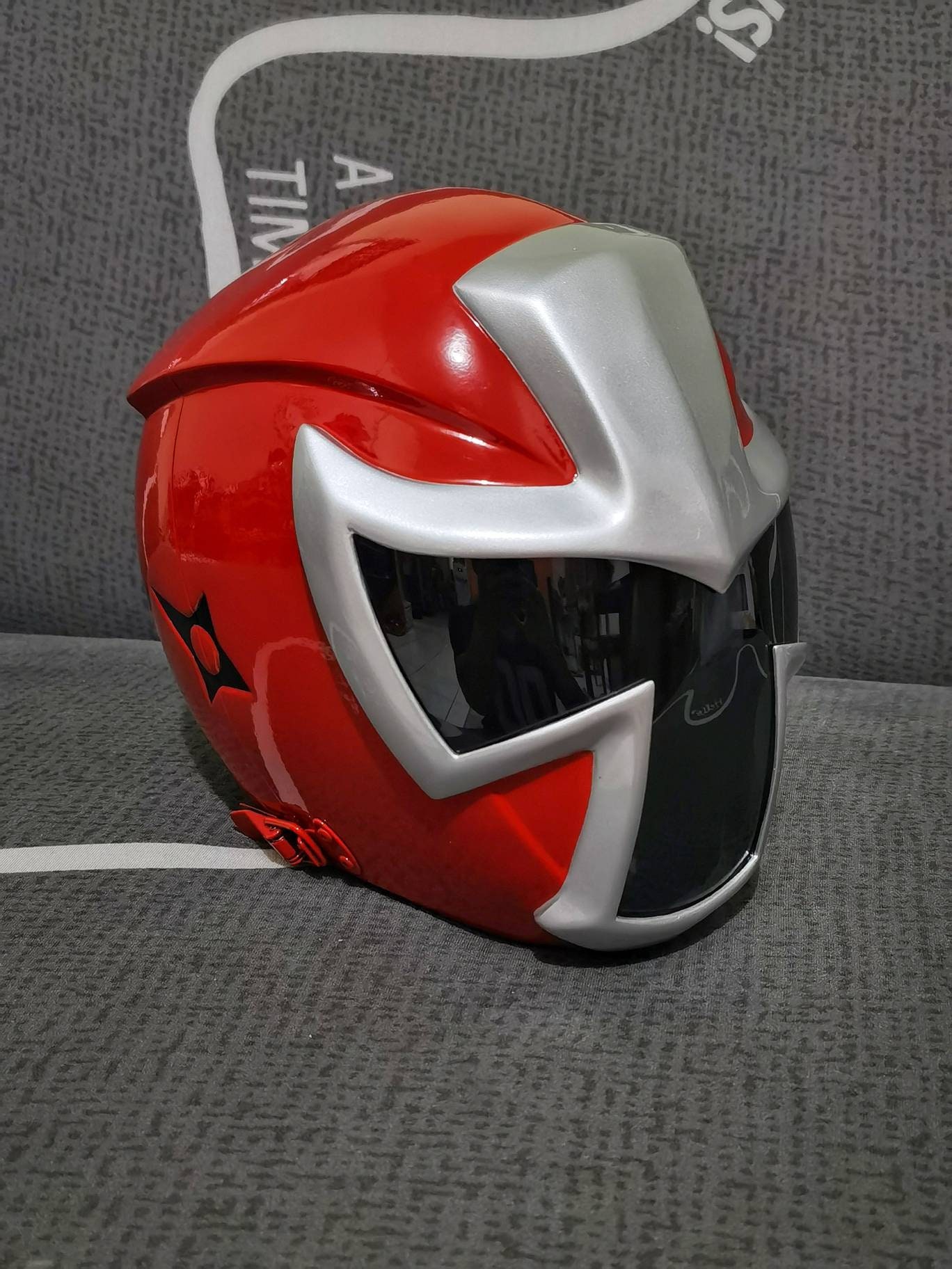 Power Rangers Ninja Steel Red Helmet Etsy UK