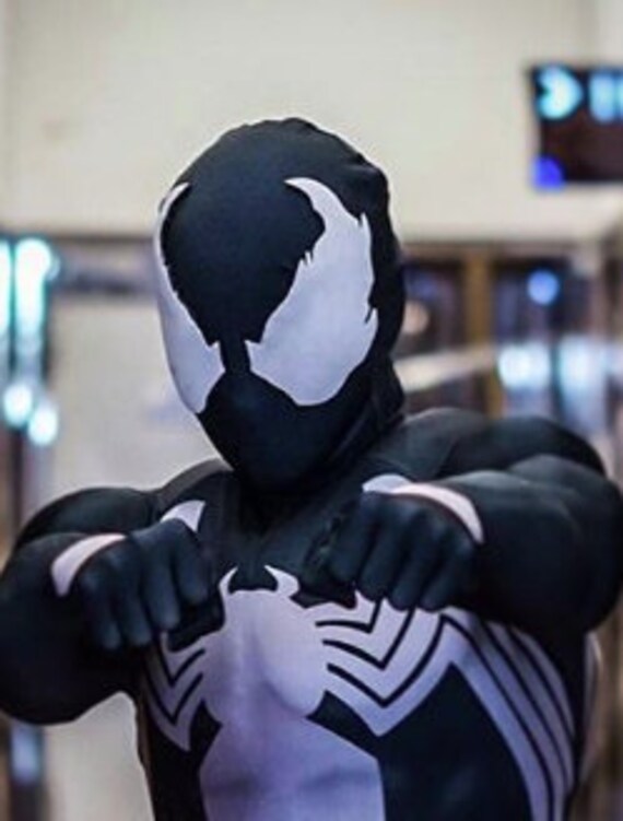 thumbnail image 2 of Black Venom / Spider-Man LED Mask - Halloween Costume Mask With Lights (One Size) 2 of 9