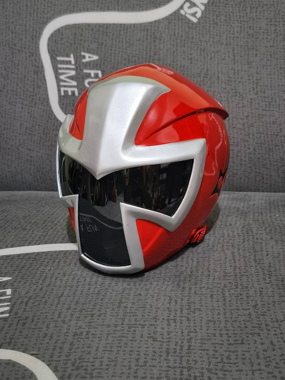 Casco Power Ranger Rojo Cosplay O Adorno Casco Power Ranger Rojo Cosplay O Adorno
