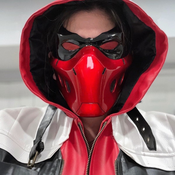 Red hood new outfit mask / mask cosplay / red hood outlaw