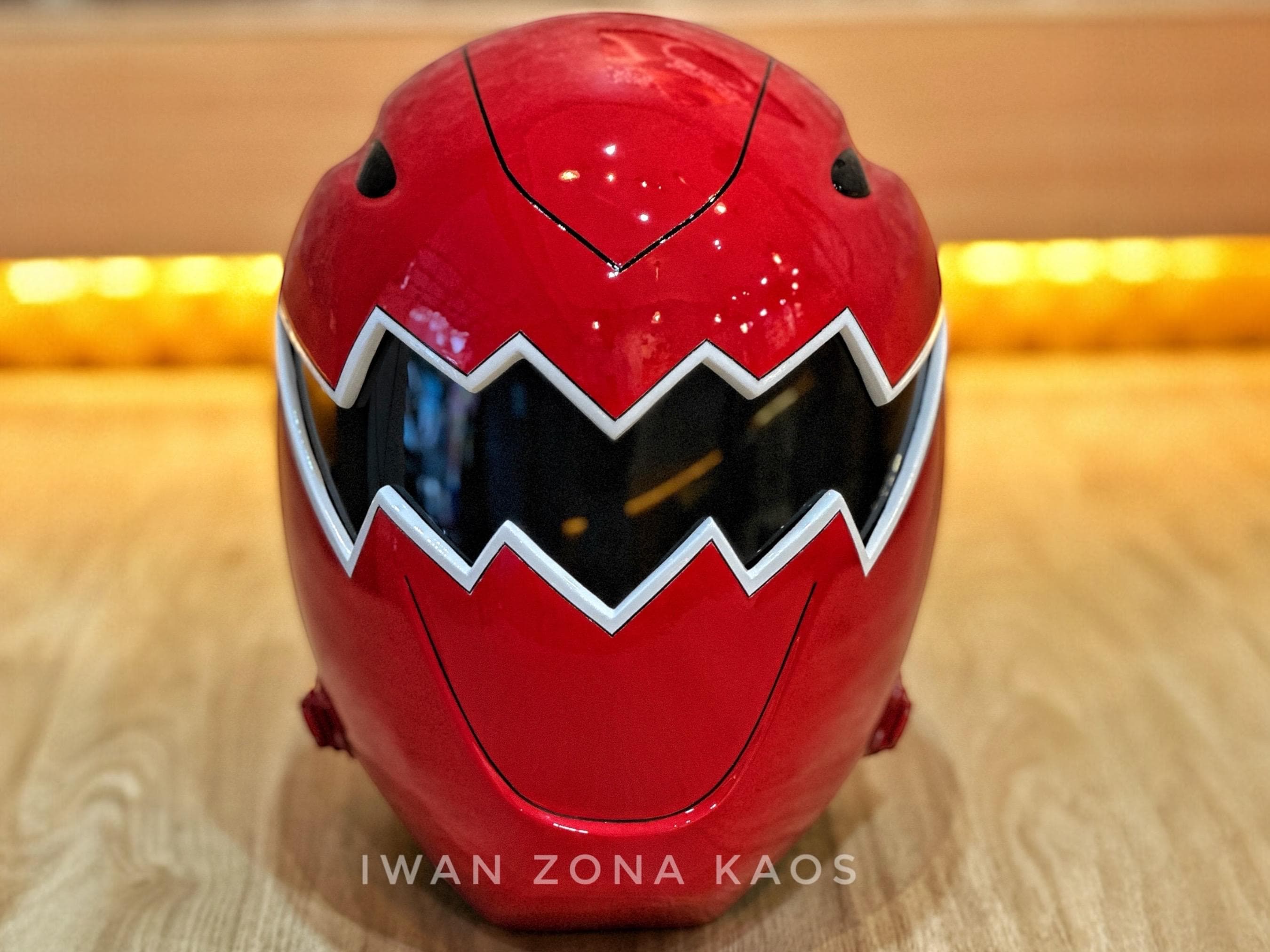 Power Rangers Dino Thunder Red Helmet - Etsy Norway