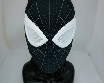 negative Spiderman suit Shell and lenses with fabric mask