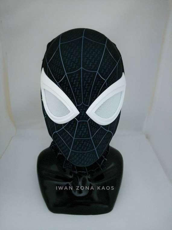 ネガティブスパイダーマンスーツシェルとレンズ、布製マスク付き