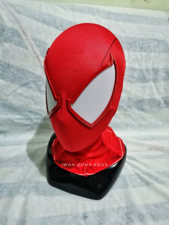 Spider-Man　シェルマスク　レンズ付き 本体　コスプレ　1/1 マーベル PS4 スパイダーマンマスク フェイスシェル & 磁気