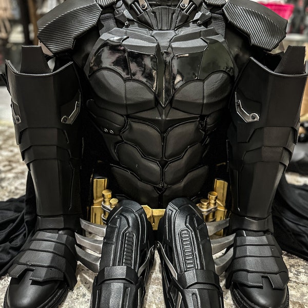 batman arkham knight /chest and torso cosplay / custom / body armor / belt /shoulder / shin protector and shoes