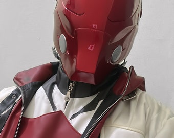 Red hood Arkham knight Helmet Mask Jason Todd Halloween Costume props