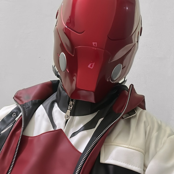 Red hood Arkham knight Helmet Mask Jason Todd Halloween Costume props
