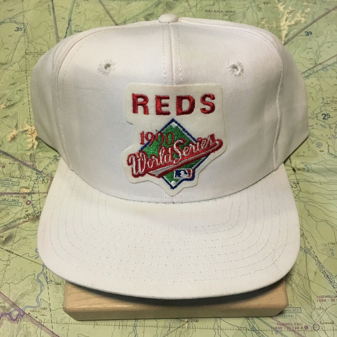 Your Dads Hats Vintage Cincinnati Reds 1990 World Series Hat Etsy
