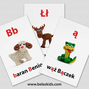 Cartes Flash de l'alphabet polonais - 4x6
