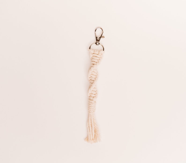 Macrame Keychain Key ring Boho Keychain SPIRAL macrame accessories