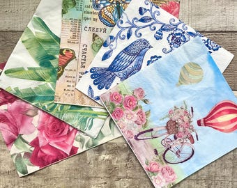 Paper napkins for crafting.