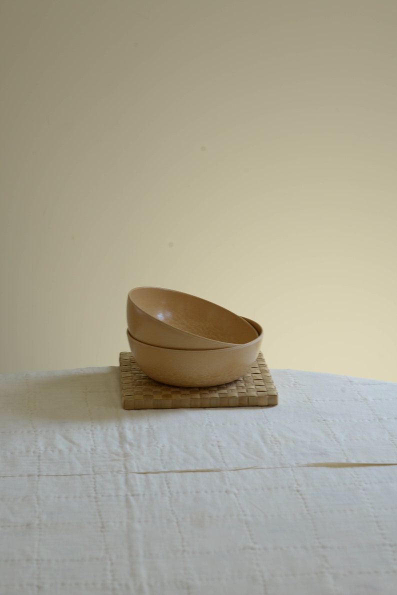 Vintage Ellingers Agatized Wood Bowls Etsy