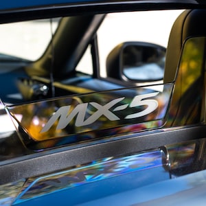 2016-Present Mazda MX-5 Miata Wind Deflector &quot;Etched Glass&quot; or Color Decal (RF Only)
