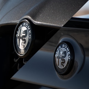 Alfa Romeo Custom Color Vinyl Emblem Badge Decal Cover Overlay (Front & Rear Set)