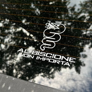 Alfa Romeo Italian Bischione Quote Decal