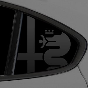 Calcomanía de vinilo para ventanilla lateral del Alfa Romeo Giulia (juego de 2)