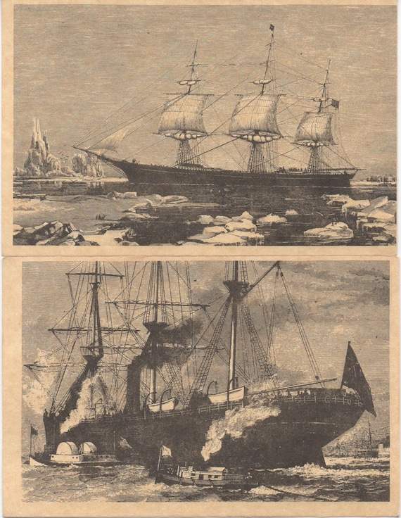 Ocean Steamer in Portland Maine harbor 2 Unused 1978 Etsy