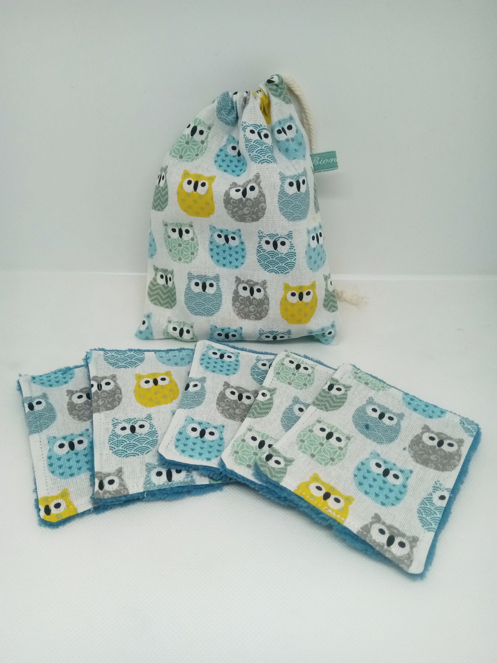 Papier Toilette Lavable ou Lingettes et Son Pochon Réutilisable Oeko-Tex | 15 Feuilles Pour Les Enfa