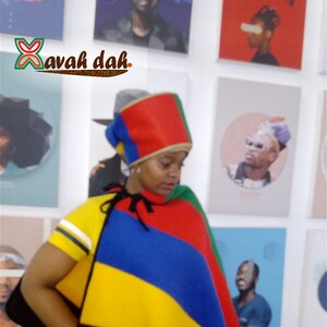Ndebele Blanket (Umbhalo) - Poncho-Shawl
