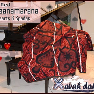 Couverture basotho - Seanamarena (rouge et noir)