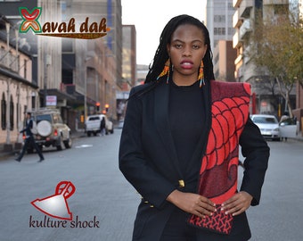 Panther Scarf - (Red) Basotho Blanket
