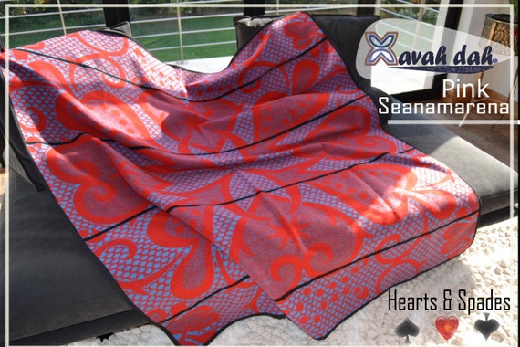 Basotho Blanket Seanamarena pink Hearts spades Etsy