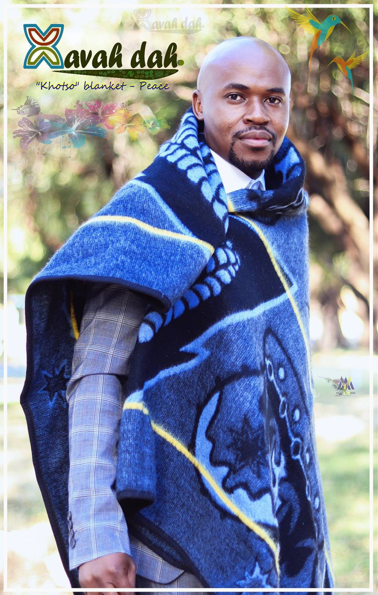 Basotho Blanket Khotso royal Blue Etsy UK