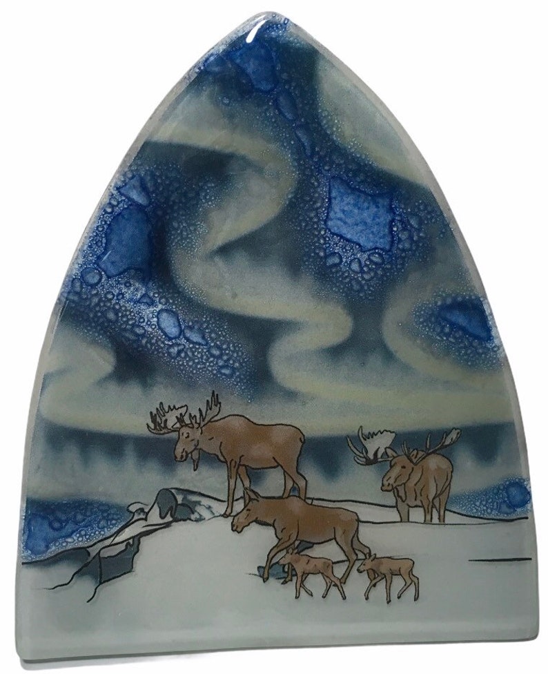 AlaskanConnection Fused Glass Night Light