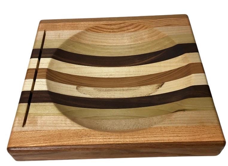 Unique X-large Handcrafted USA Wood Ulu Knife Cutting
