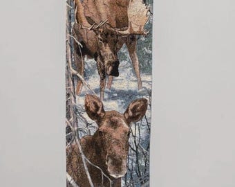 Vintage Fabric Wall Tapestry Moose