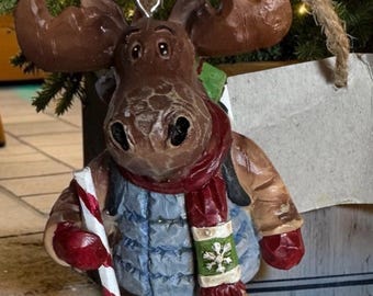 Vintage Resin Alaska Moose Ornament